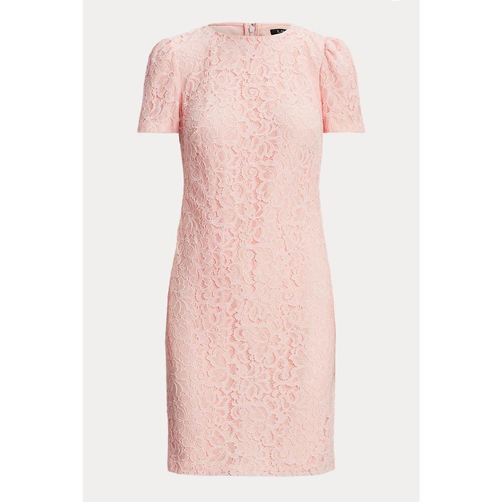 Lauren by Ralph Lauren Lace Puff-Sleeve Cocktail Dress, Women's Size 2